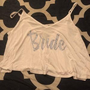 Bride crop top